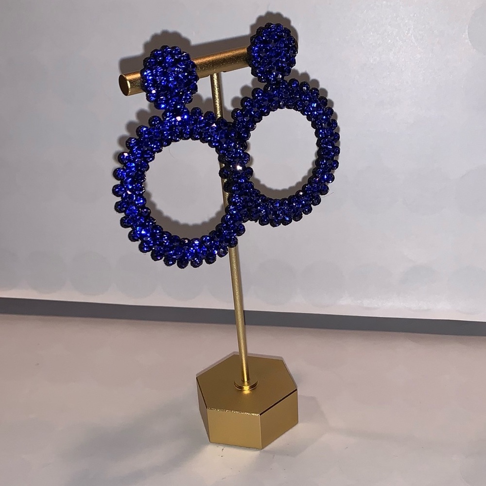 Stoned Blue Earrings